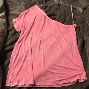 Pink one shoulder top